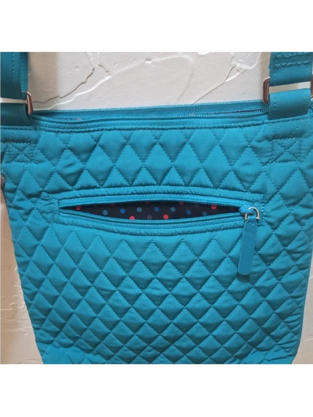 Vera Bradley Quilted Teal Crossbody Bag